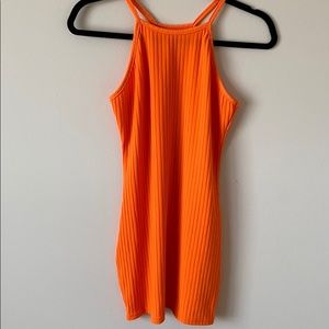 Orange Slip Dress